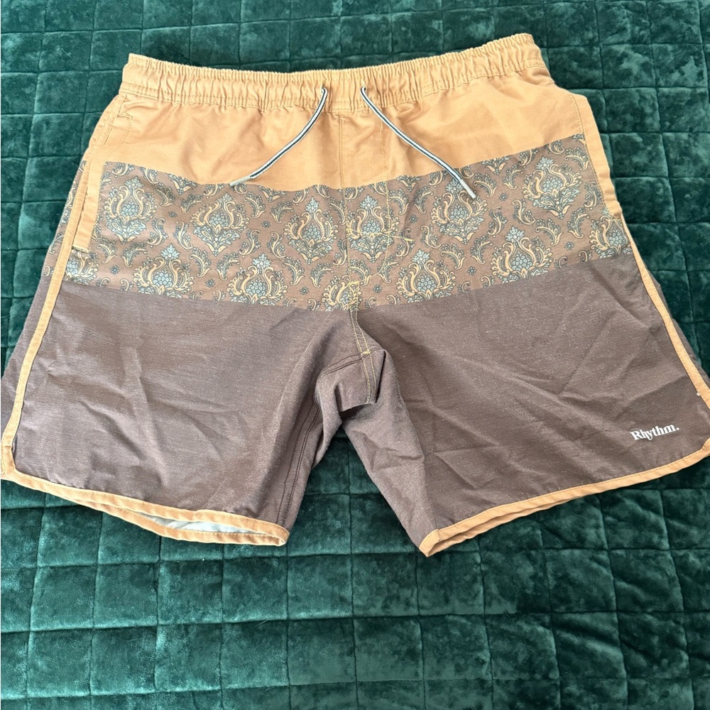 Rhythm Tan and White Swimwear